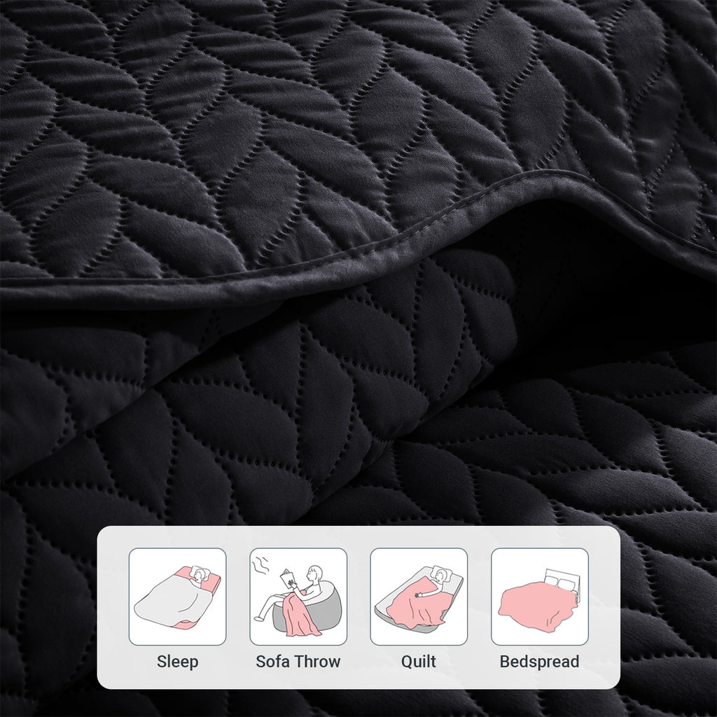 Lightweight Quilted Bedspread – Soft and Breathable Quilt Set, All Season Microfiber Bedding, Modern Style Soft Bedding Set, Twin, Full / Queen, King Sizes, Machine Washable Halloween Christmas