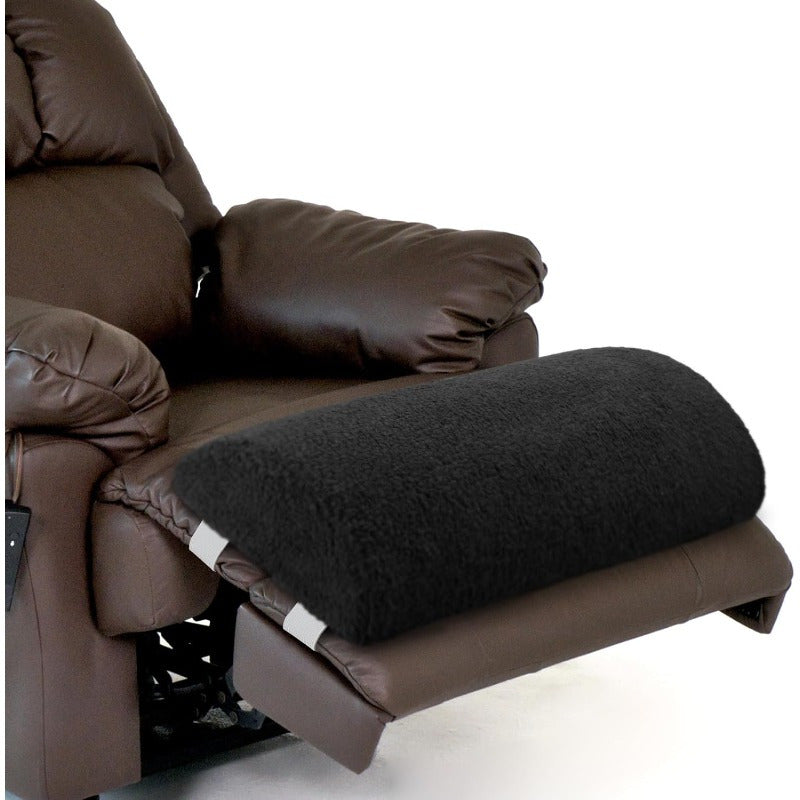 Recliner Foot Pillow with Memory Foam - High Resilience Sherpa Bolster Cushion for Leg Support, Back, Lumbar, Headrest, Multipurpose Half Roll Pillow for Bed Chair Sofa, Great Thanksgiving Christmas Gift
