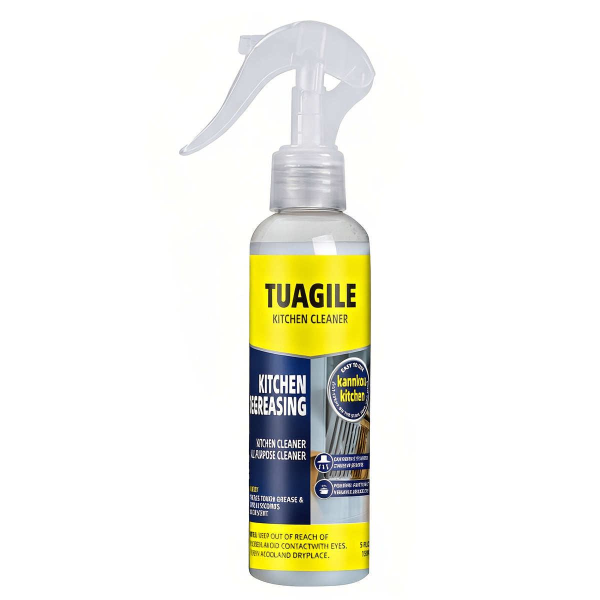 Heavy-Duty Kitchen Grease & Stain Remover Fast-Acting Spray for Stovetops and Walls. Wipes Clean Instantly, Leaving No Sticky Residue. The Ultimate Household Kitchen Grease Buster Versatile Stain Removal for Pots, Pans, and Utensils. Highly Efficie
