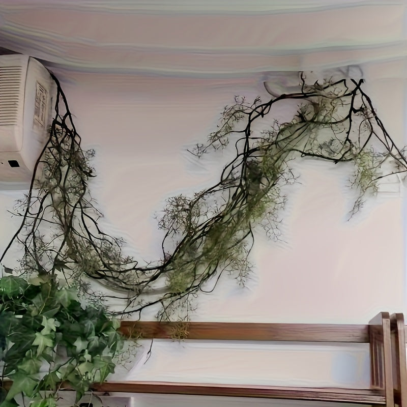 1pc Large Realistic Artificial Ivy & Fern Hanging Plant - High-End Lifelike Fake Vine with Lush Green Foliage, Durable Plastic Indoor/Outdoor Decoration for Home, Office, Porch, Balcony - Low-Maintenance Year-Round Greenery, No Batteries/Electricity