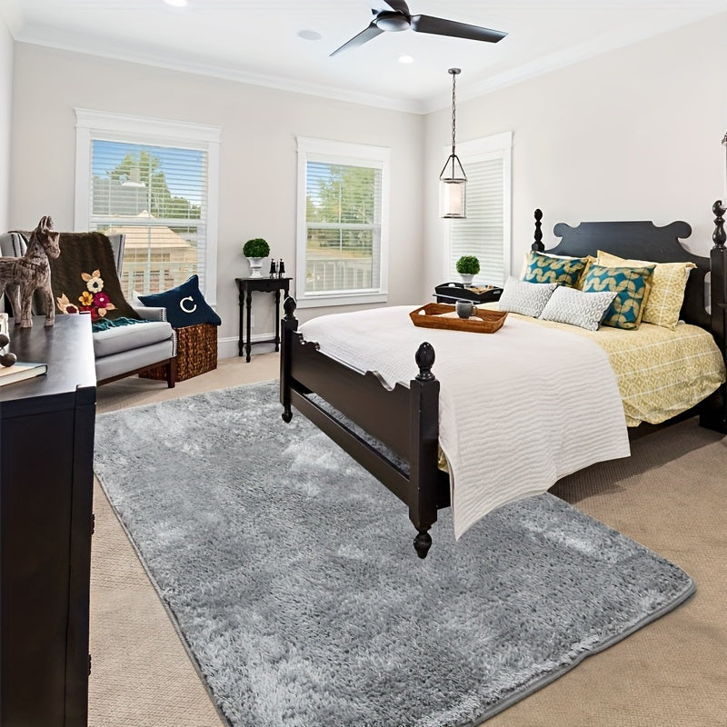 1pc Fluffy Area Rugs For Living Room, Shaggy Plush Rug For Bedroom, Soft Non Slip Floor Carpet For Bedside, Indoor DéCor