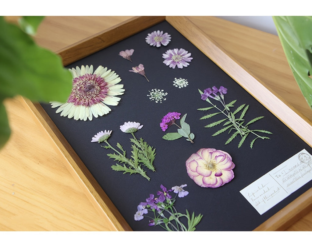 60pcs Dried Pressed Flowers For Resin, Real Pressed Flowers Dry Leaves Bulk Natural Herbs Kit For Scrapbooking DIY Art Crafts, Epoxy Resin Jewelry Molds, Candle, Soap Making, Nails Décor
