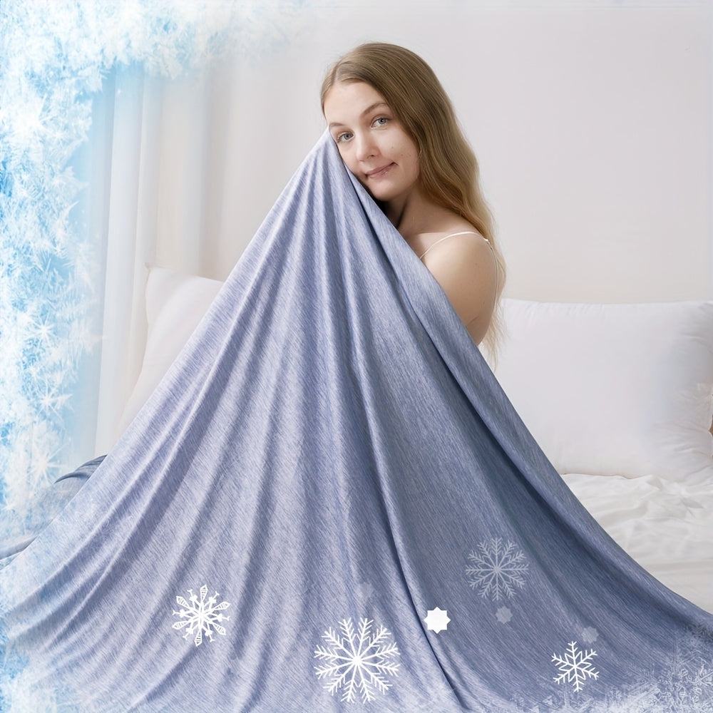 Cooling Blanket for Hot Sleepers, Lightweight Breathable Summer Blanket, Soft Cool-Touch Fabric, Machine Washable Bed & Sofa Blanket for Bedroom, Guest Room, Home Office, Travel And Everyday Indoor Use