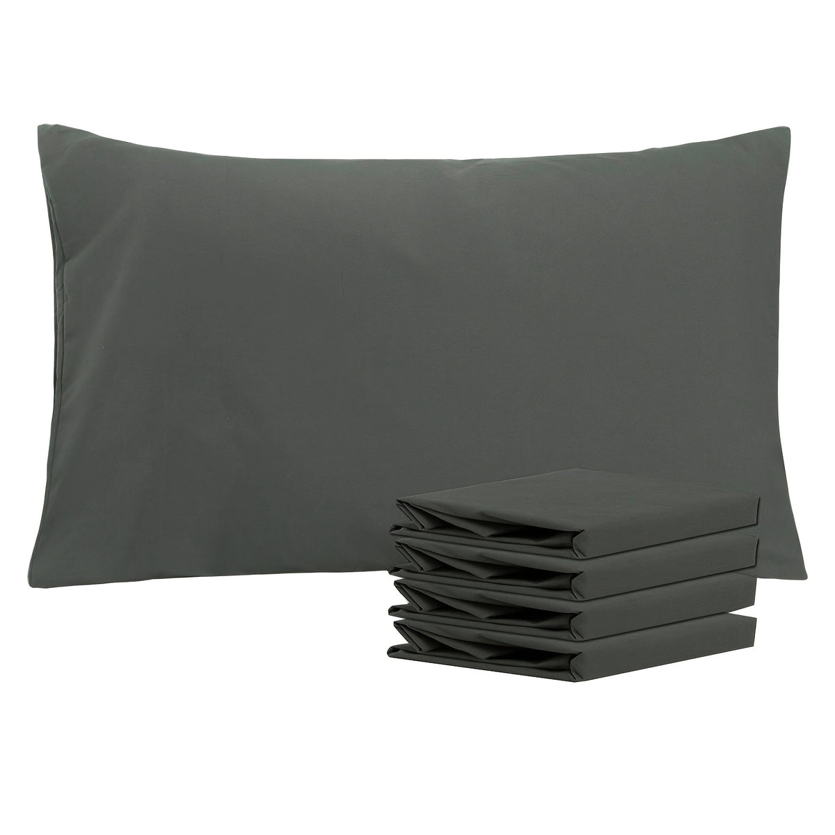 4 Pack 20x30 Brushed Microfiber Pillowcases | Envelope Closure, Soft, Wrinkle-Free, Fade-Resistant, Solid Color, Viscose Blend