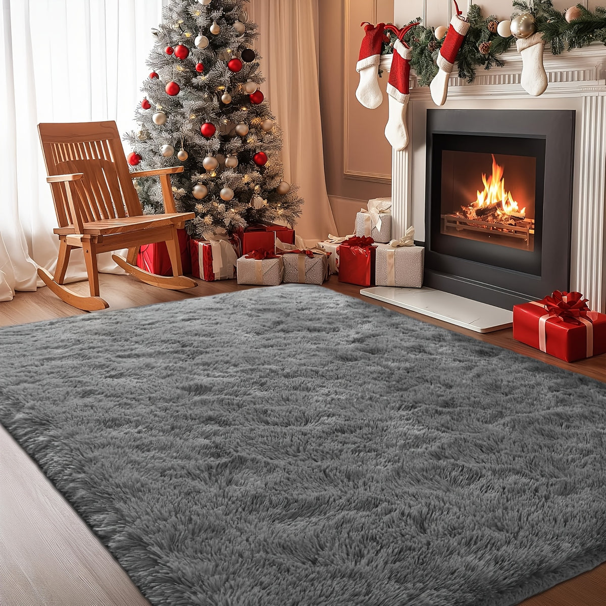 1pc Modern Style Solid Color Tie-dyed Area Rug Mat, Soundproof, Non-slip, Washable Soft And Lightweight, Suitable For Living Room, Bedroom, Can Be Used As A Graduation Season Valentine'S Day New Year Christmas Gift, Home Decoration Room Decoration.