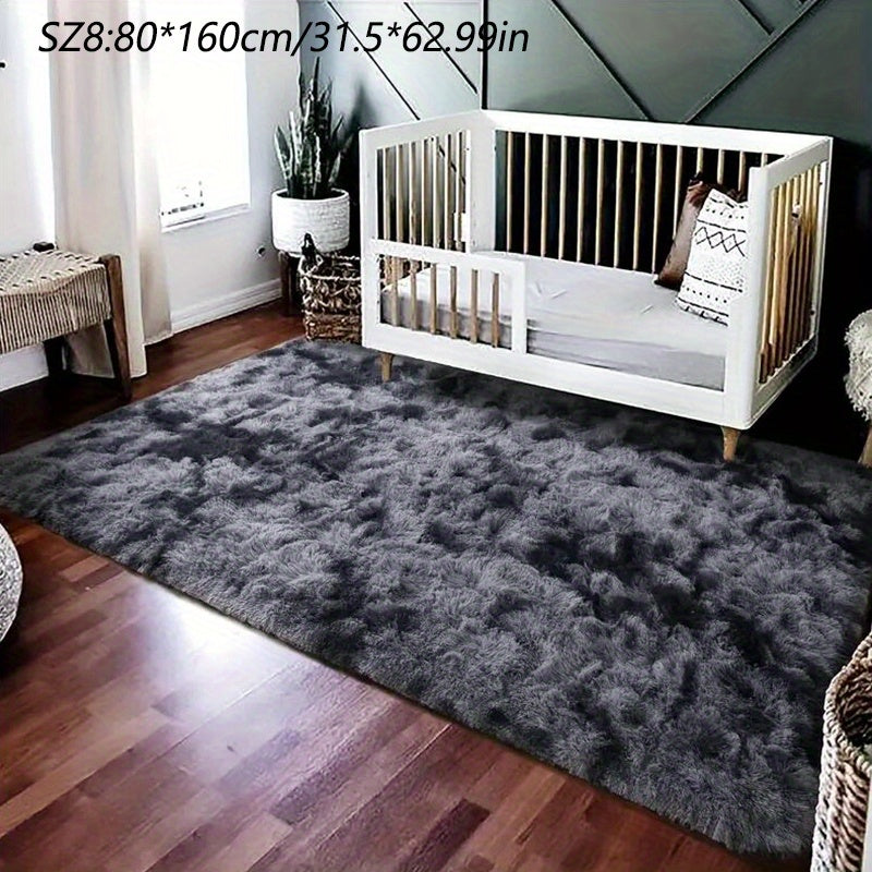 A Luxurious Square Tie-Dye Rug Made from Upgraded Soft Plush Fabric, Available in Various Colors. It Features a Non-Slip Backing, Is Absorbent And Durable, And Can Be Machine Washed, Making It Perfect for Living Rooms, Offices, Bedrooms, Home Decor