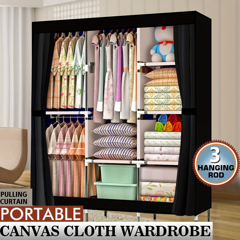 71" Portable Closet Wardrobe Clothes Rack Storage Organizer, Portable Closets