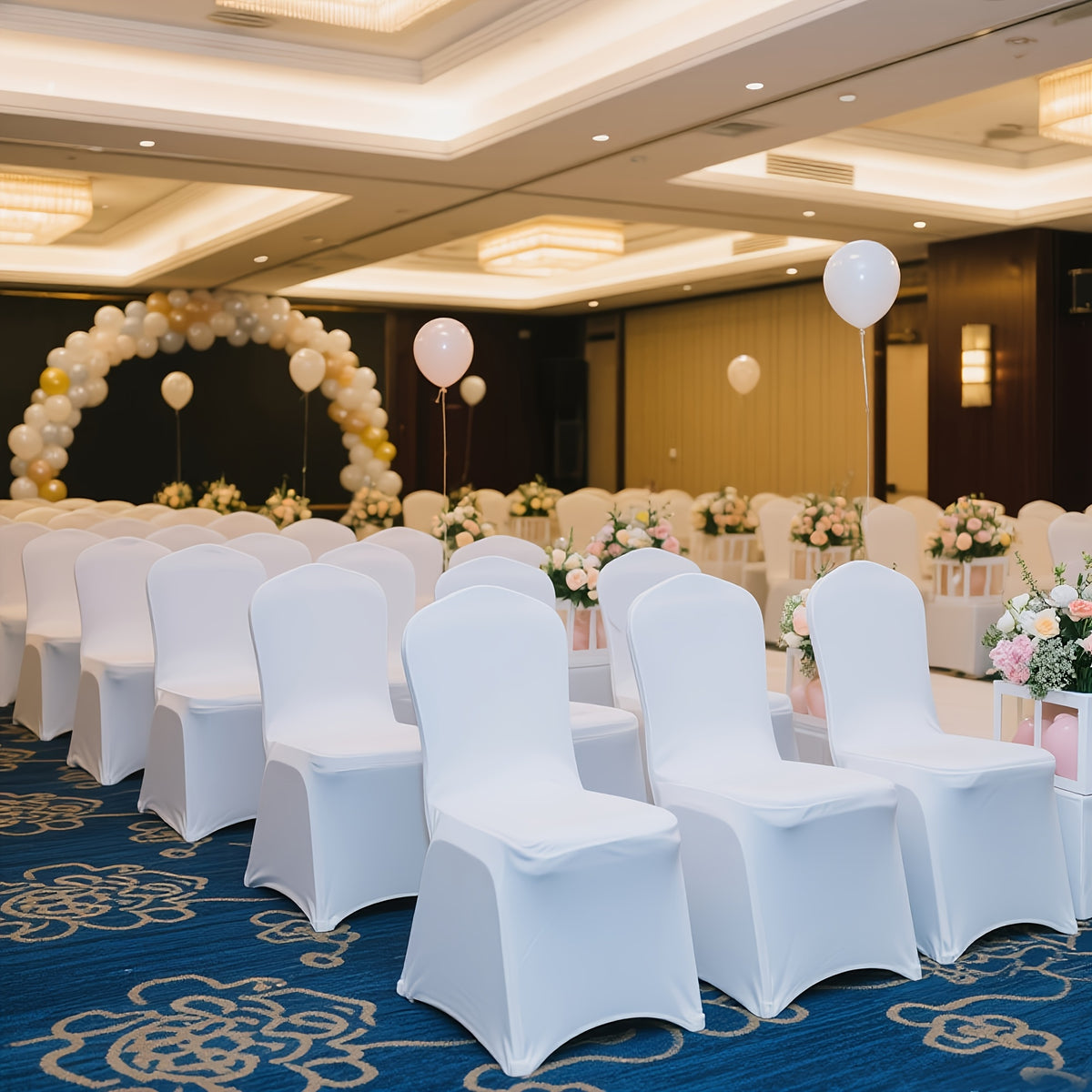 30/50/100/150pcs Elastic Spandex Banquet Chair Covers, Universal Stretch Fit Chair Protectors, Wedding Decorative Chair Covers, Suitable For Weddings, Holidays, Banquets, Parties, Celebrations, Business Meetings, Christmas
