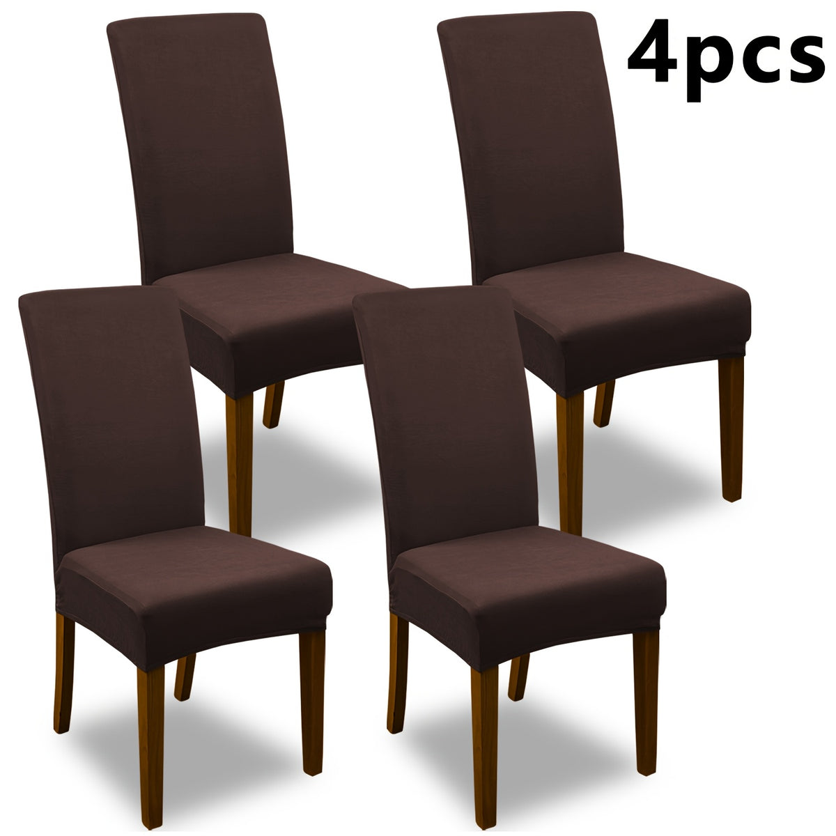 4pcs Set/6pcs Set Milk Elastic Home Kitchen Dining Chair Slipcover, Chair Cover, Furniture Protector For Wedding Office Living Room, Easy To Install, Suitable For Any Dining Chair.Halloween Gift, Halloween Home Decorations