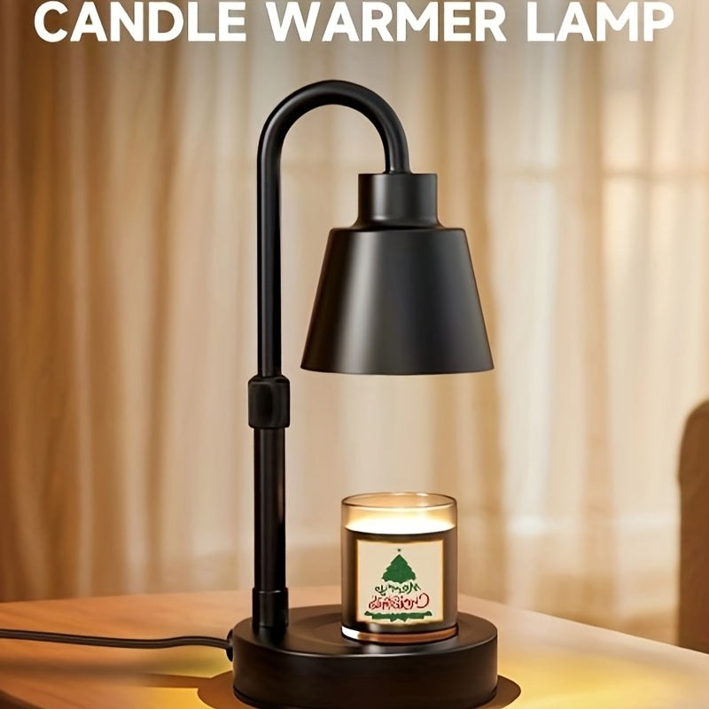 2025 New Adjustable Candle Warmer Lamp with Timer: Unique Metal Lamp for Warming Jar Candles And Wax Melts, Height Adjustable for Home And Bedroom Decor, Perfect As a Housewarming Gift Or Birthday Present for Moms (Bulbs Not Included)