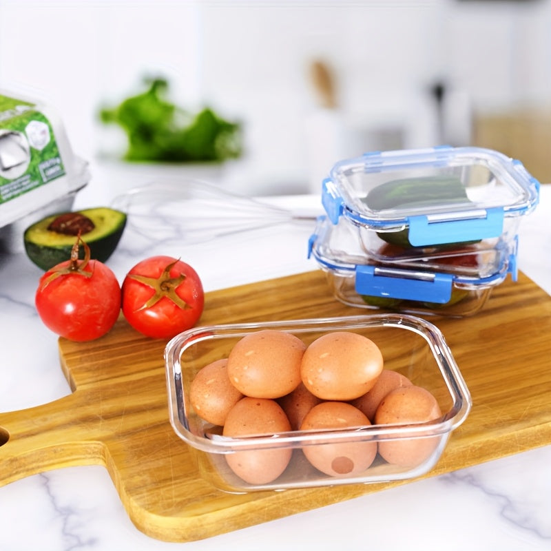 Stackable 20pcs Glass Food Container (10 Lids + 10 Containers) - Multi-purpose Meal Prep And Pantry. with Airtight Lids, Oven, Microwave, Refrigerator And Dishwasher Safe. Durable, Space-saving Design Improves Heating Efficiency And Organization.