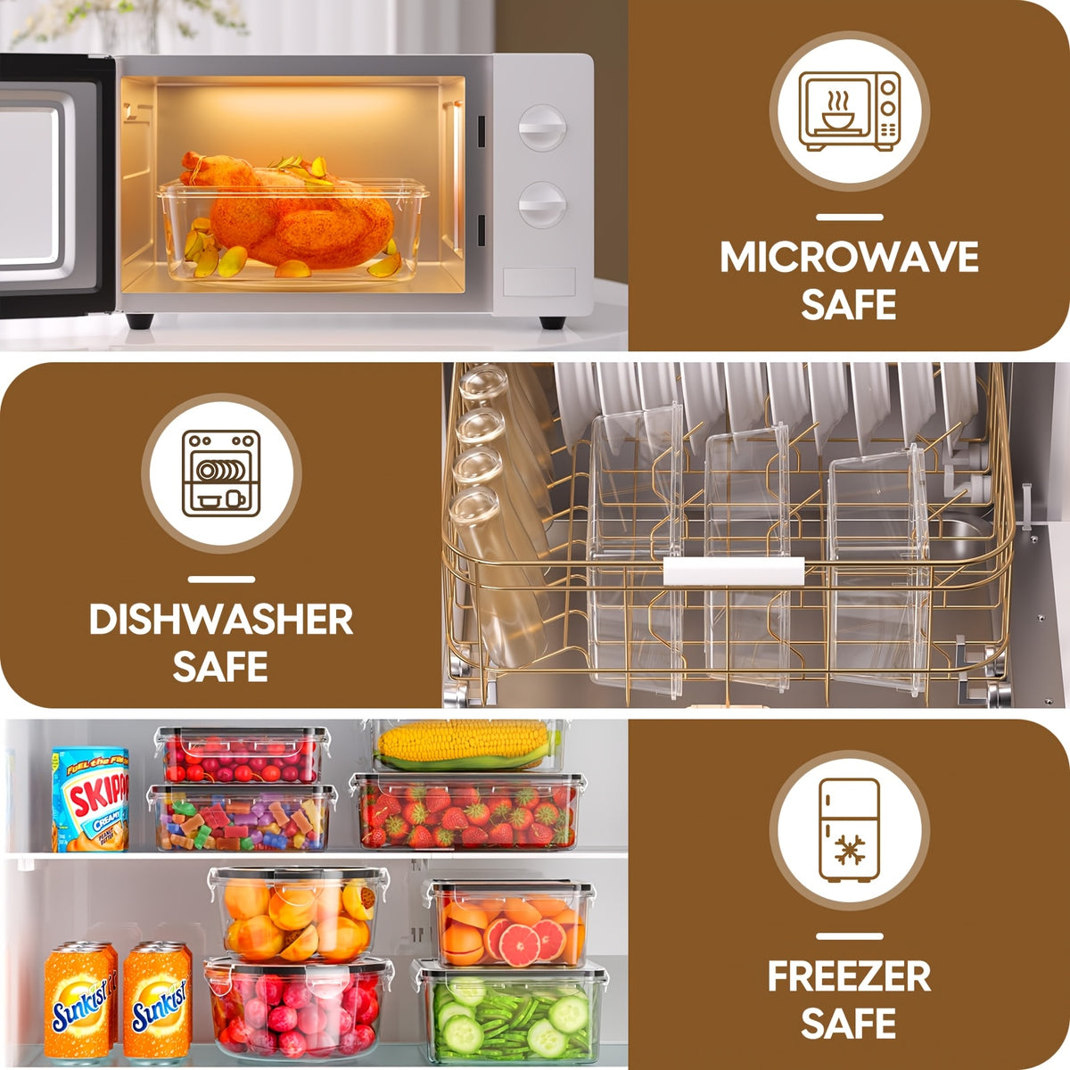 16/28/48pcs Food Storage Container Set, Airtight Containers with Secure Lids (8/14/24 Lids + 8/14/24 Containers) - Sealed Plastic Containers for Pantry, Travel, Outdoor Picnics, Kitchen Organization, Includes Labels And Markers
