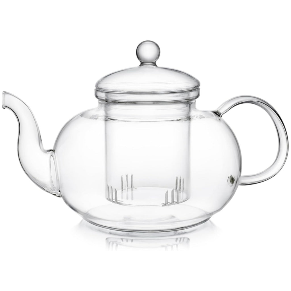 1000Ml Glass Teapot with Infuser And 4 Cups, 33.8 Oz (1000 Ml) Glass Teapot with Detachable Infuser for Flowering And Loose Leaf Tea, Microwave And Stovetop Tea Set Gift Box