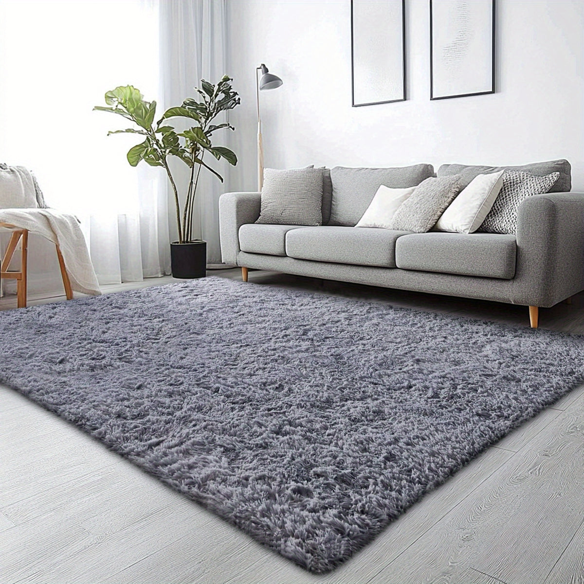 Rugs for Living Room, Super Soft Fluffy Shaggy Area Rugs for Bedroom, Cozy Floor Mats, Plush Indoor Carpet for Kitchen, Faux Rug for Room, Home Decor, Housewarming Gift, Door Mat
