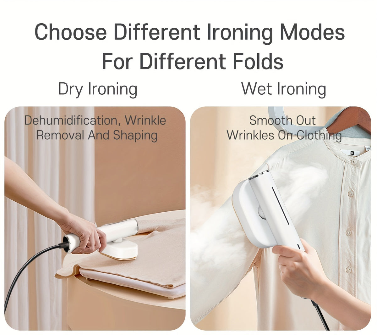 1200W Portable Handheld Steam Iron, Fast Heating in 10 Seconds, Horizontal And Vertical Steam Iron, Easy Mini Garment Steam Iron, Suitable for Home, Office And Travel, a Must-Have for Travel Experts