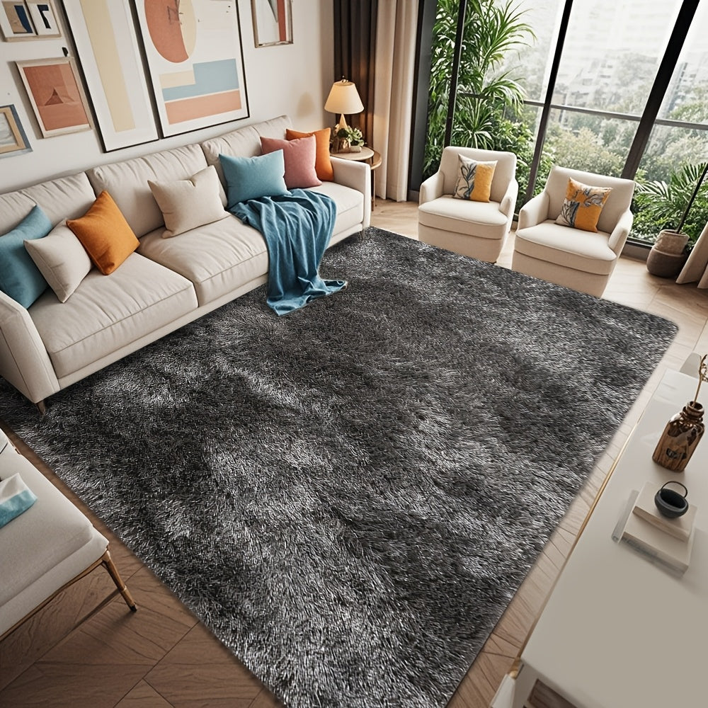 1pc Of Ultra Soft And Thick Fluffy Living Room Carpet, Non Slip, Soft, Comfortable, Fashionable, High-end, Available In Various Sizes And Colors. The Carpet Can Be Used for Bedroom, Dining Room, Living Room, And Office Decoration, Home Decoration