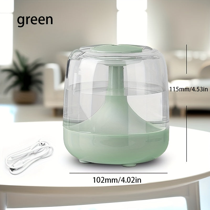 Quiet USB-Powered Humidifier Suitable for Home with 7-Color Night, Operation, Low Noise (26dB), Visible Water Level Indicator & 24 Runtime - ABS Cool Mist Diffuser for Bedroom,, Office, Perfect Gift for &