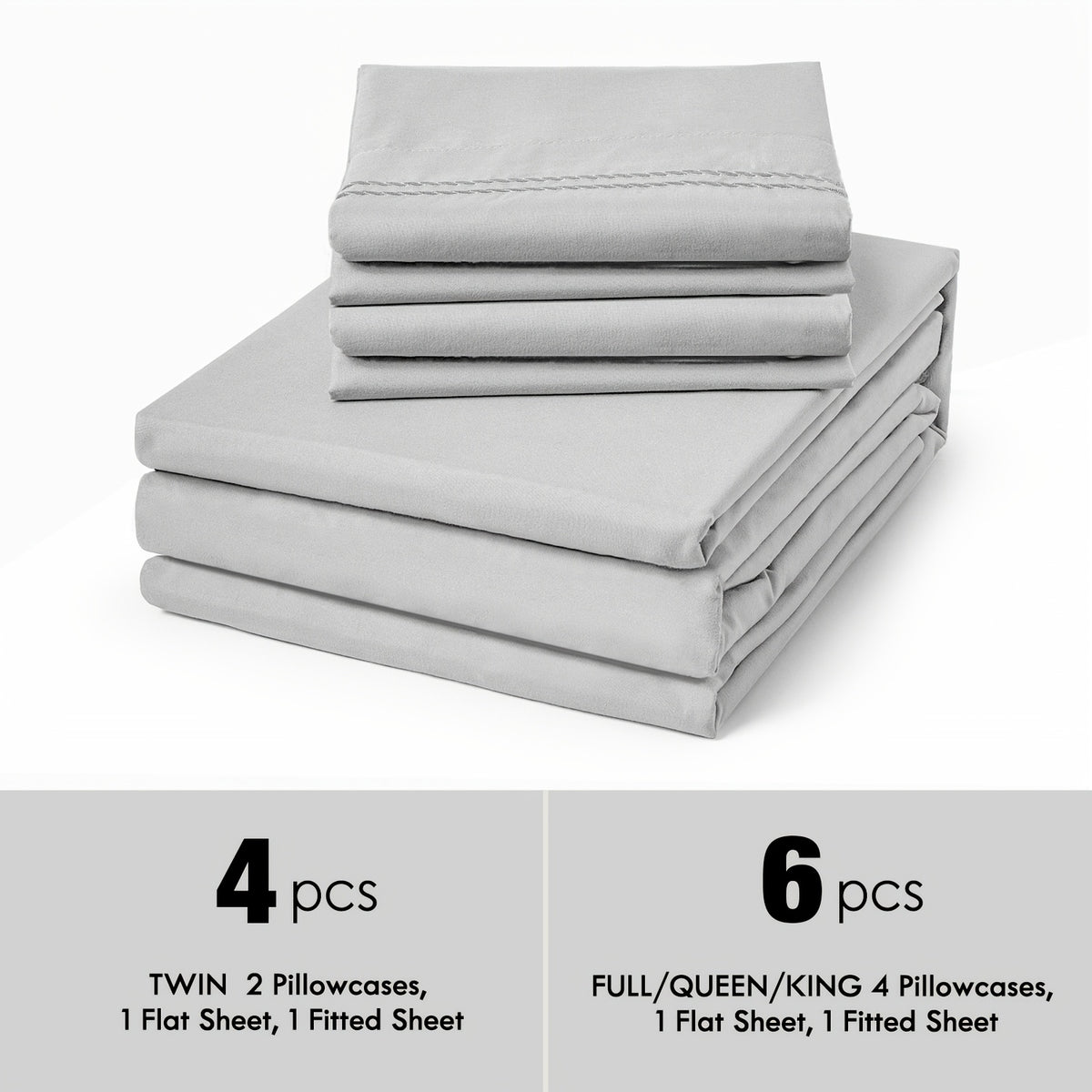 Ultra Soft Machine Washable Luxury Bed Sheet Set - ClevaHome 3/4/6pcs Cooling Queen Sheet Set Deep Pocket - Shrinkage & Fade Resistant Embroidered For Daily Use, Dorms, Guest Rooms, Graduation [Black Friday Cyber Monday Christmas Gift]
