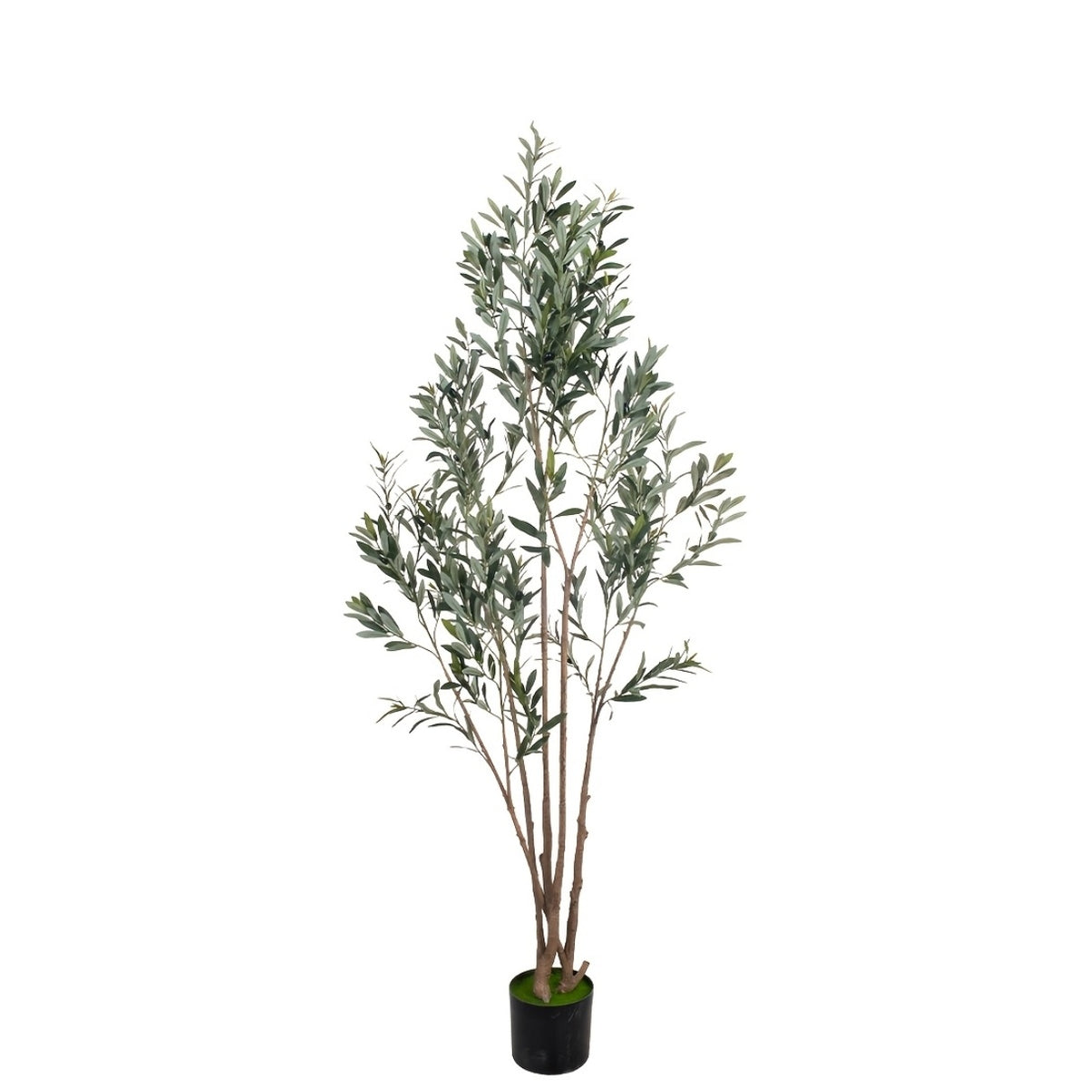 47.24inch/59.06inch/70.87inch/82.68inch Artificial Olive Tree with Realistic Black Fruits - Multi-Branch Broad-Leaved Mediterranean Plant, High-Quality Plastic Nordic Style Home Decor for Living Room, Kitchen, Hotel, Mall - No Maintenance Year-Round Decor