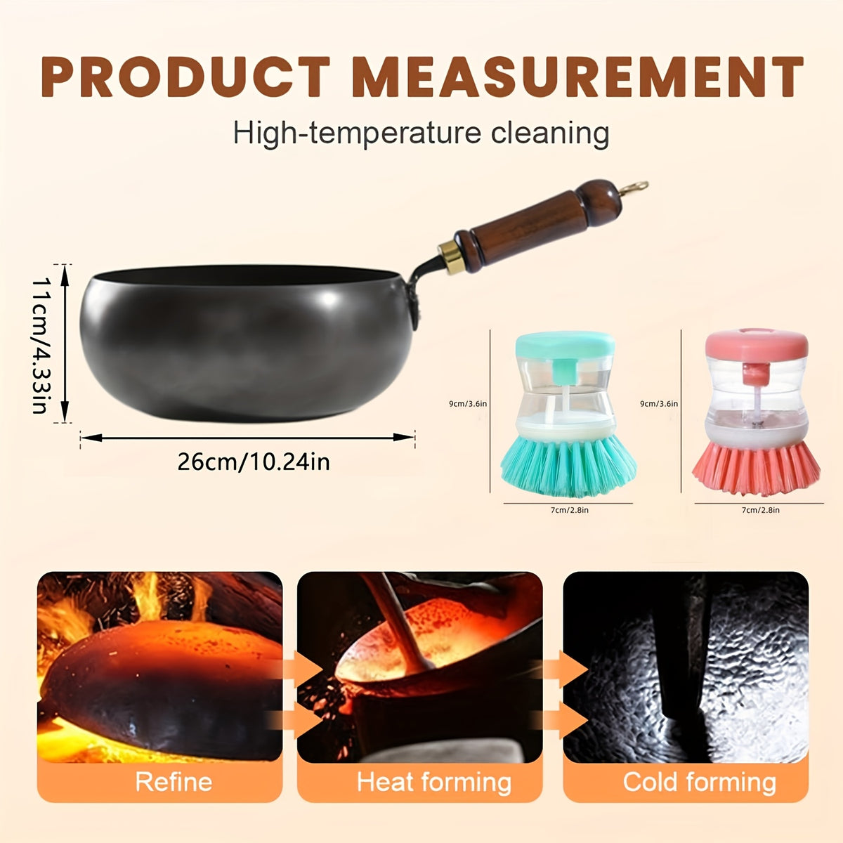 PokEpic Japanese Wok, Ideal for Pots And Pans Set, Large Bellied Non Stick Cookware, Heat Resistant Handle, Fit Gas Induction Stoves, Pressure Cooker Fast Stew, Chafing Dish Alternative, Kitchen Accessories & Gadgets, for Camping, Soups Stewing