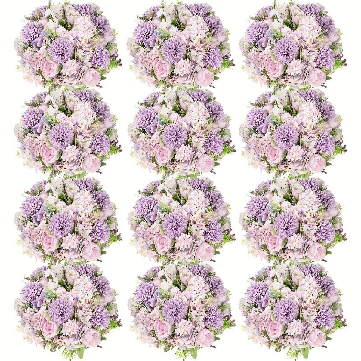 12 Bundles Peonies Artificial Flowers Artificial Peonies Flowers Faux Peony Fake Peony Hydrangea Bouquet for Wedding Table Centerpiece Floral Vase Decor