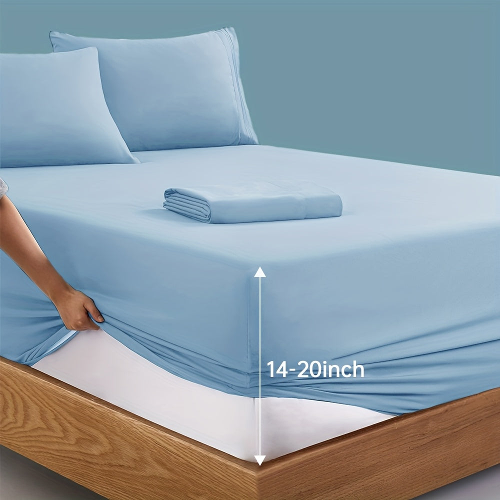 Extra Deep Pocket Queen Size Sheets Set - Hotel Luxury 2000 Thread Count Sheets & Pillowcases - Adults&Chi Bedding Set Up to 20inch Mattress - Bed Sheets 14-20inch Deep Pockets - 4pcs