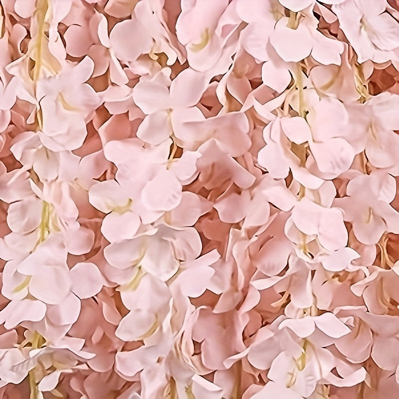 ULTROSOKE 24pcs Artificial Wisteria Hanging Flowers, Wisteria Artificial Flower Fake Wisteria Vine Ratta Long Hanging Bush Garland Flowers String Decorate Home Party Wedding Decor