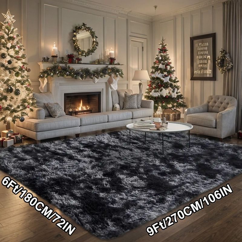 Fluffy 6x9 Area Rugs for Living Room, Large Living Room Carpet, Big Shaggy Rugs for Bedroom, Thick Fuzzy Dorm Rug, Soft Indoor Floor Rug for Room Decor Aesthetic, Christmas decoration home gifts