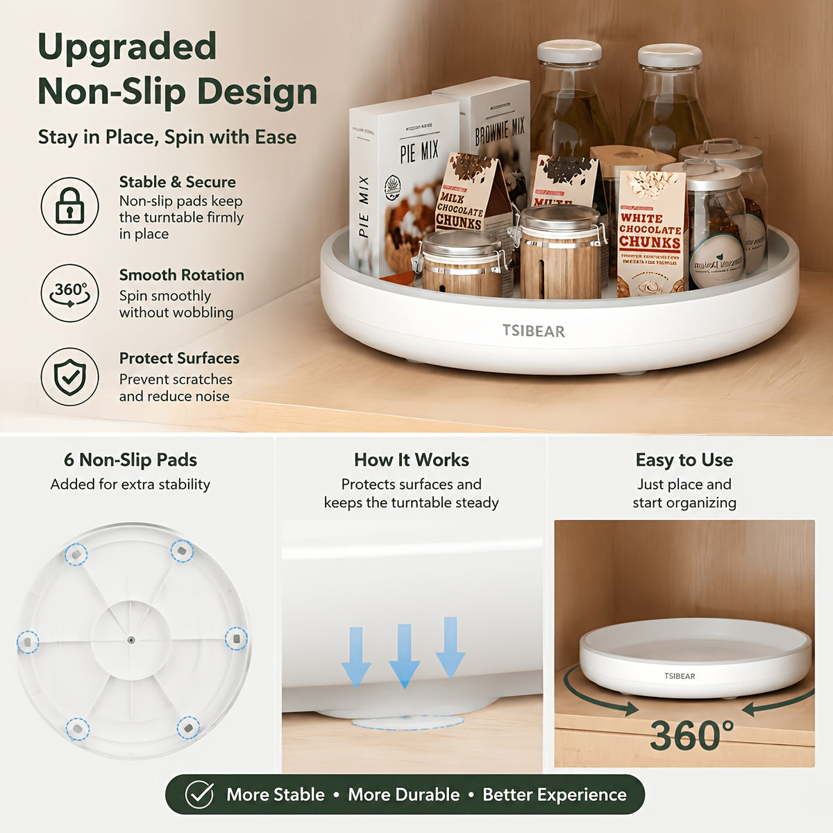1pc 360° Rotating Kitchen Organizer - Multi-functional Countertop Storage Rack, Cabinet Storage Solution - Suitable for Storing Spices And Oils, Space-saving. Models Available for Selection., Kitchen Organizers And Storage