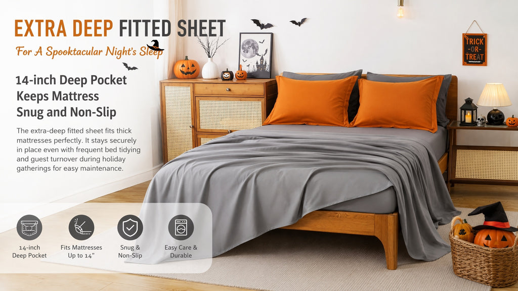 Cosybay 7 Piece Luxurious Comforter Set Queen/King/Full Size, Bed In A Bag Bedding Includes 1 Comforter, 1 Bed Sheet, 1 Fitted Sheet, 2 Pillowcases, 2 Pillow Shams, Soft Complete Bedding for Home Hotel, Perfect for Halloween Holiday, Birthday