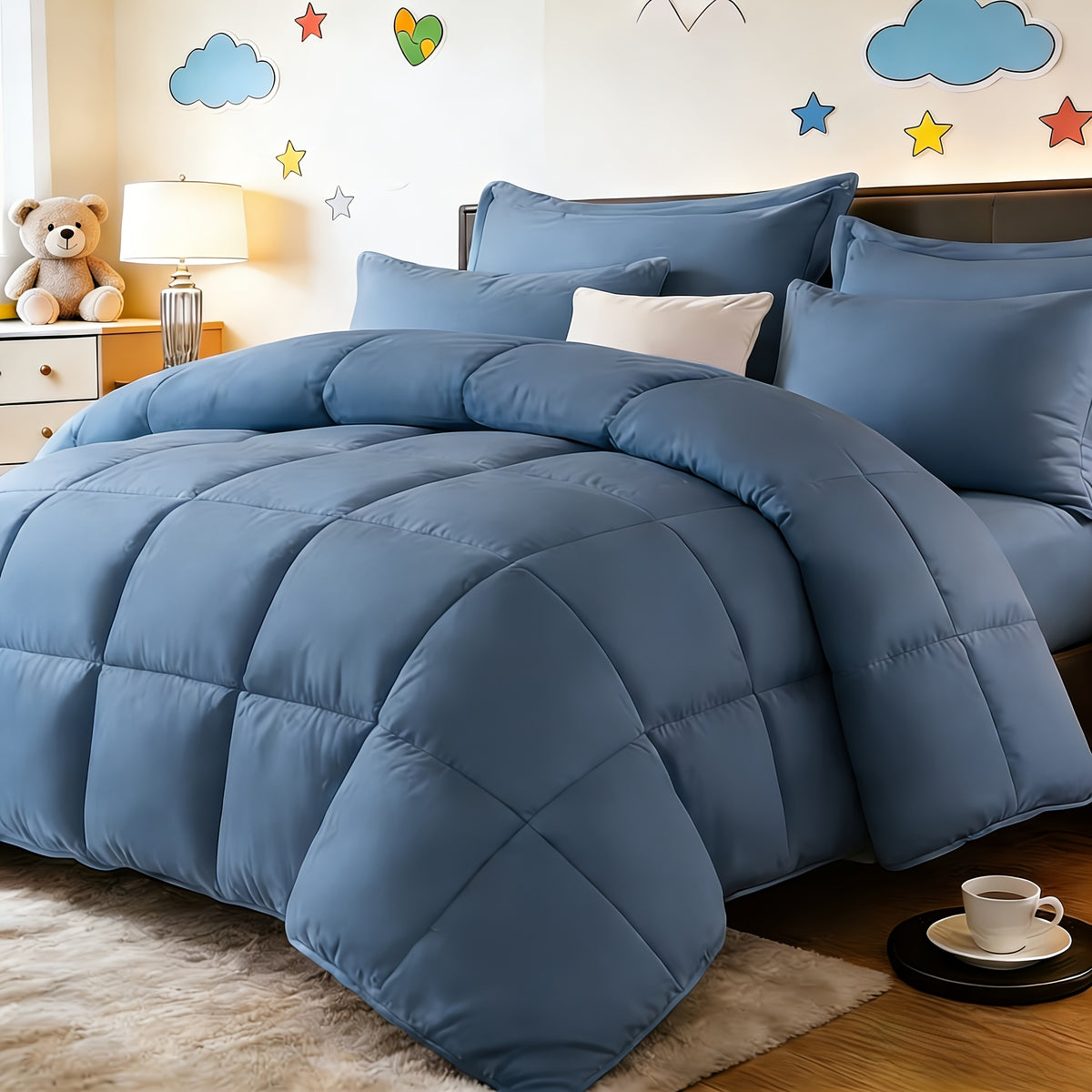 2/3pcs Red And Black bedding with All-Season Comforter, Available in Standard Double/King Double/Super King Sizes. Includes 1 Comforter And 1/2 Pillowcases, Suitable for Kids' Rooms, School Dormitories, Apartments