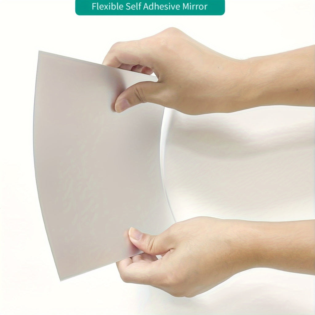 Self Adhesive Mirror Tiles, Frameless Acrylic Stick-On Squares in 4 or 8 Piece Sets for Bedroom, Living Room and DIY Wall Decor