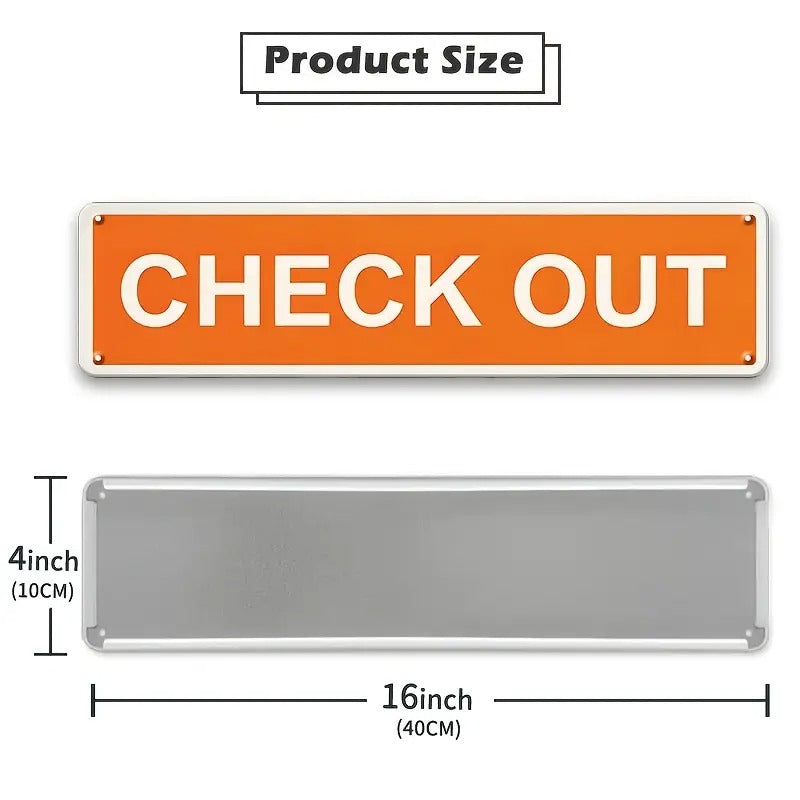 2D Flat, 2D Flat 3pcs 2D Flat Not3D Check Out Sign-Red Black High Contrast Metal Workplace Safety Label 4x16 Inches Library Store Office Construction Site Decoration Material Indoor Outdoor Signage Business Owners 2D Flat, 2D Flat