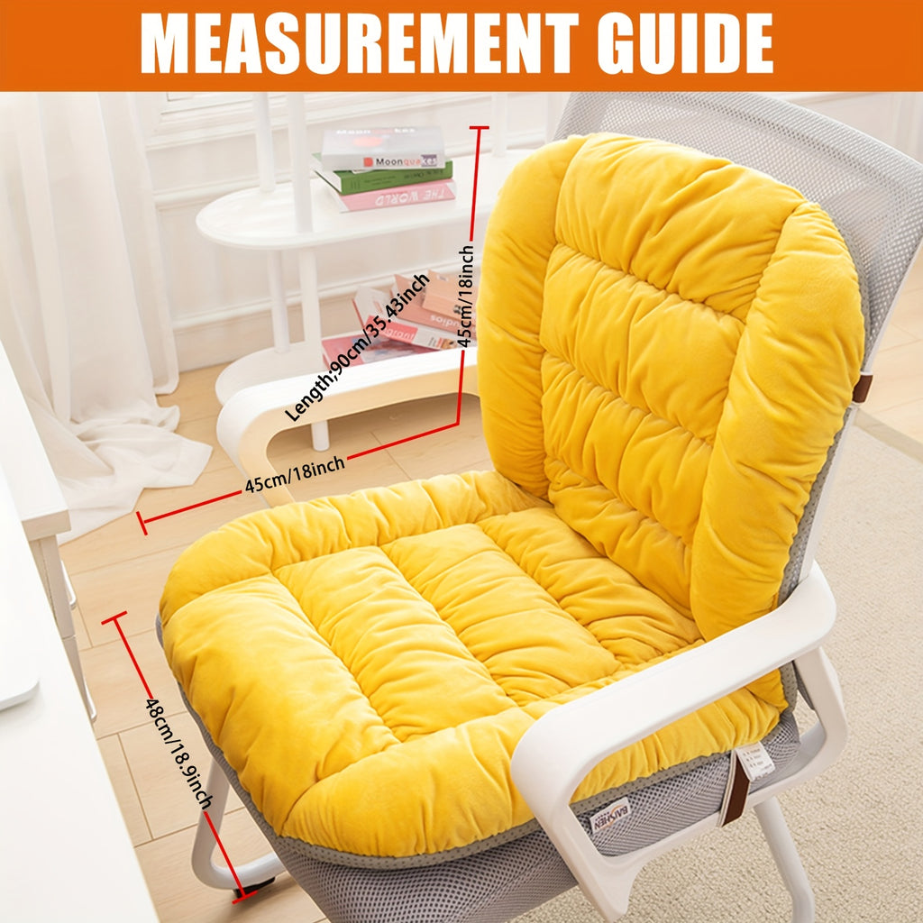 Office Chair Cushion with Backrest, Thick One-Piece Seat and Back Pad in 11 Color Options for Home Office Seating and Living Room Comfort