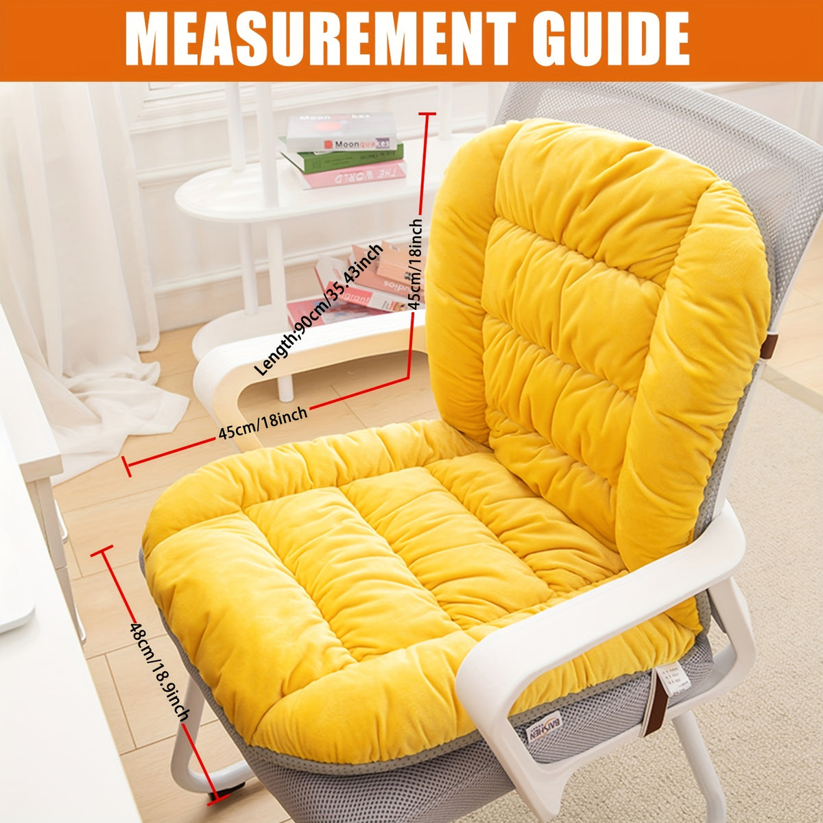 1pc, Thick And Comfortable Cushion, Office Chair Cushion, Lumbar Support And Backrest Cushion for Prolonged Sitting, Multiple Colors Available. Suitable for Daily Use In Offices, Homes, And Living Rooms, A Must-have for Home Decoration
