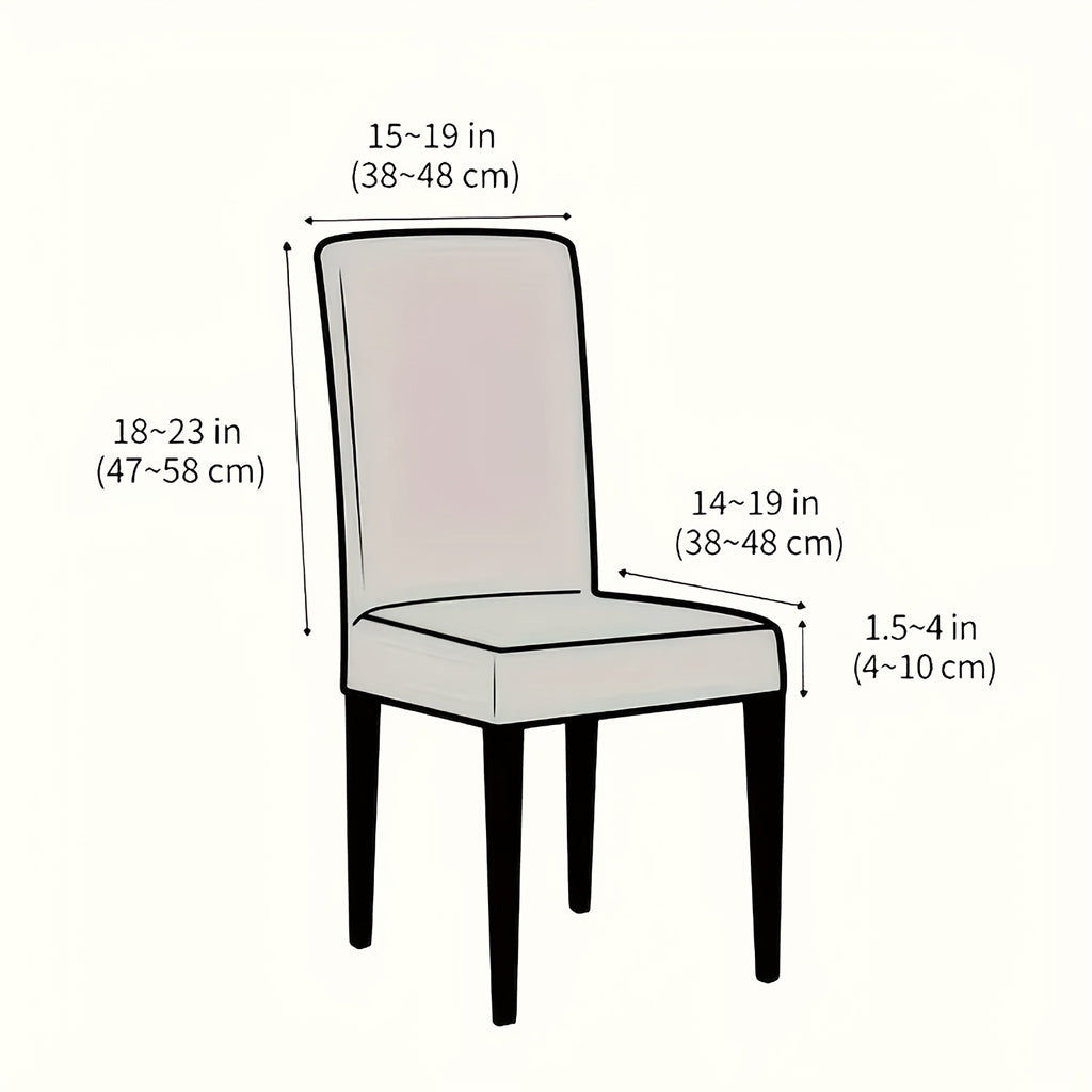 4pcs Set/6pcs Set Milk Elastic Home Kitchen Dining Chair Slipcover, Chair Cover, Furniture Protector For Wedding Office Living Room, Easy To Install, Suitable For Any Dining Chair.Halloween Gift, Halloween Home Decorations