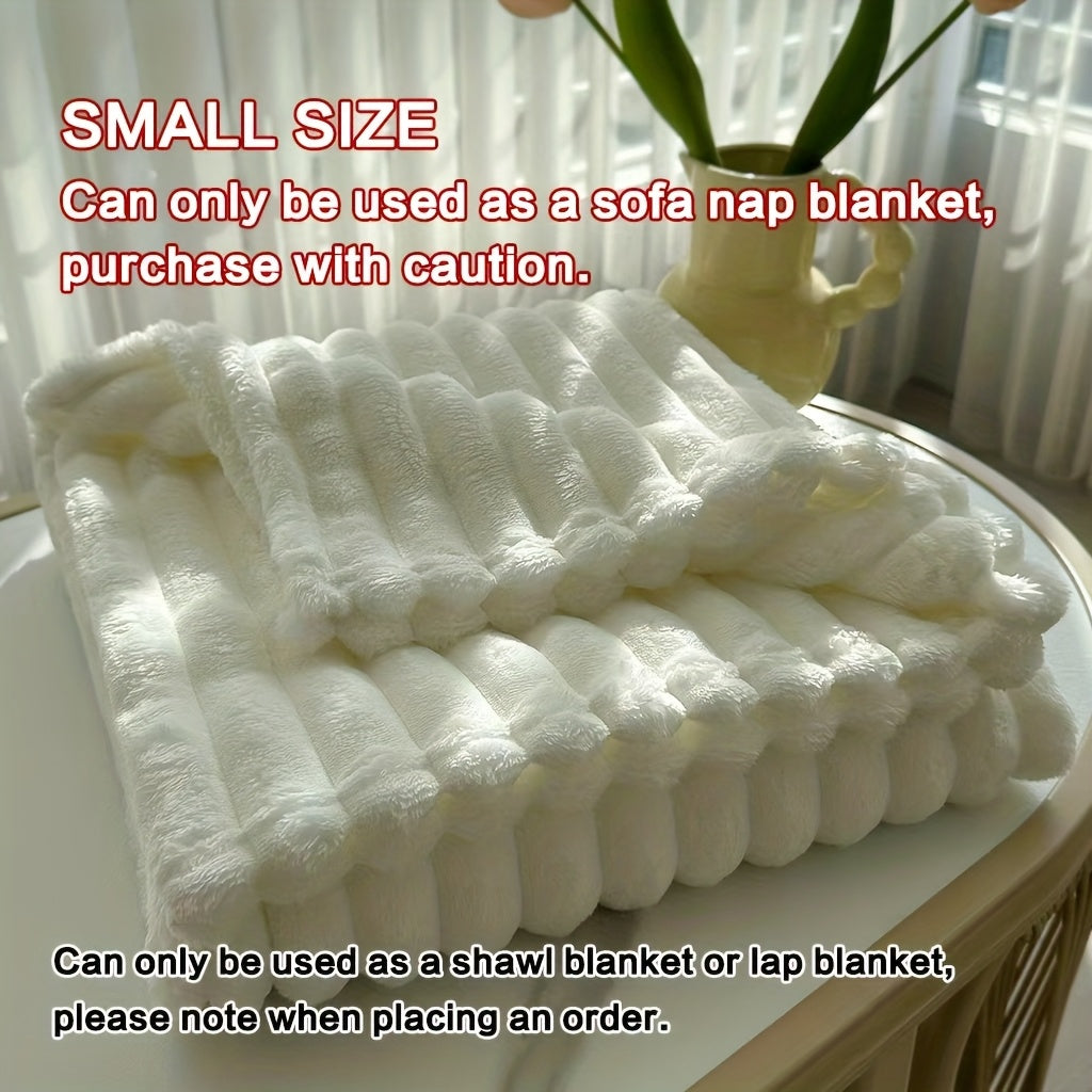 Ultra-Soft Thick Fleece Blanket | Multi-Color, 3D Faux Rabbit Fur, Double-Sided, Ideal for All Seasons, Home, Office, Travel, Camping, Gift for All Occasions