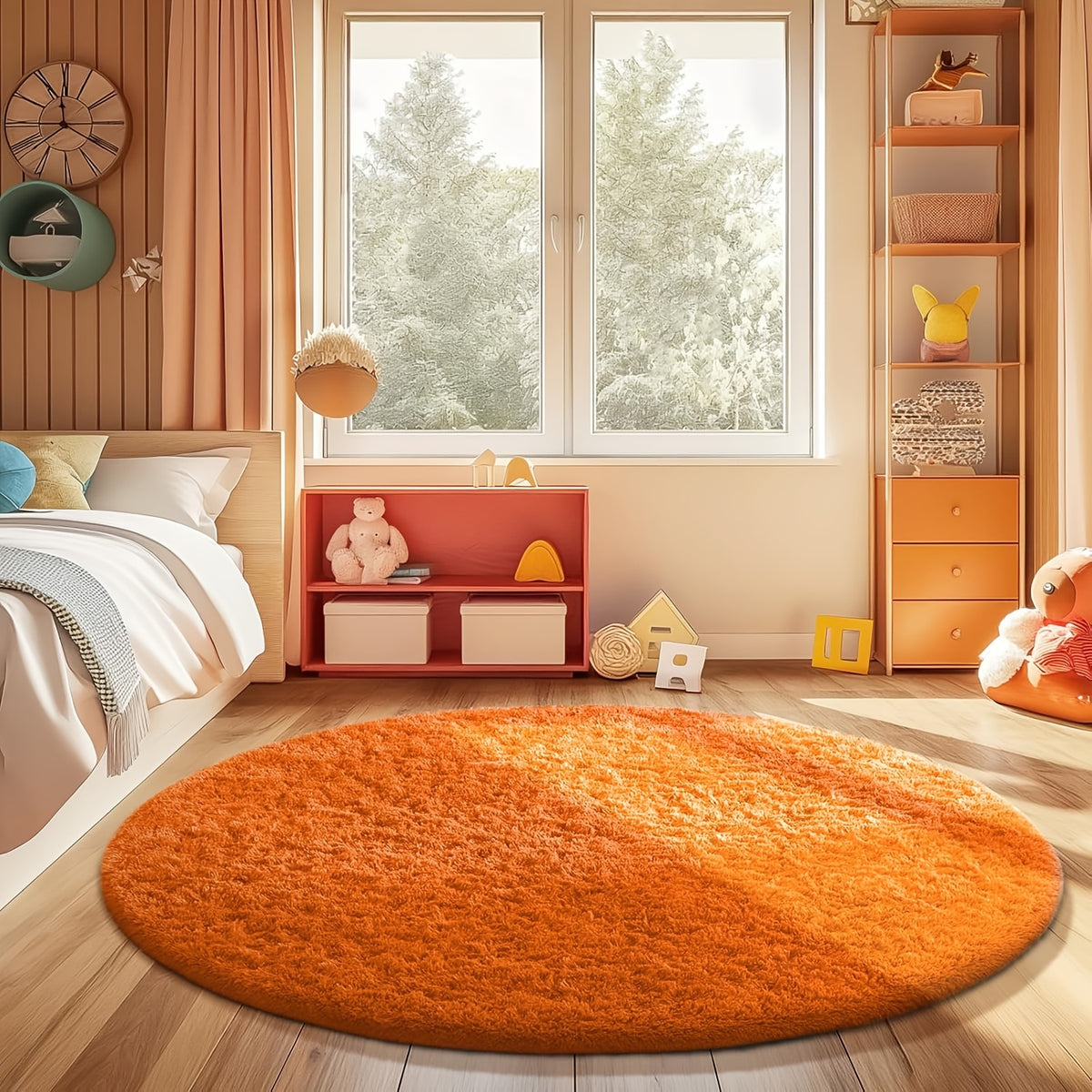 1pc Of Ultra Soft And Thick Fluffy Living Room Carpet, Non Slip, Soft, Comfortable, Fashionable, High-end, Available In Various Sizes And Colors. The Carpet Can Be Used for Bedroom, Dining Room, Living Room, And Office Decoration, Home Decoration