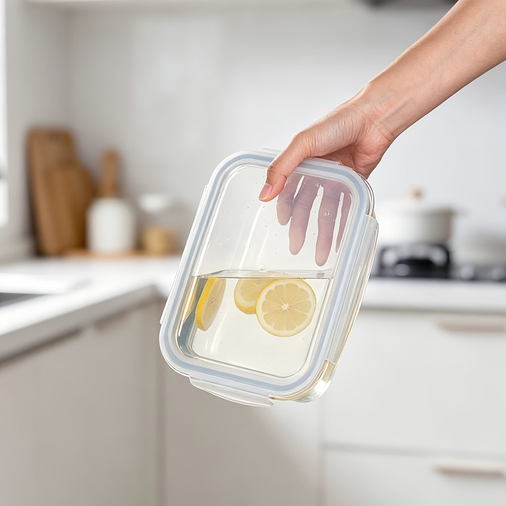 2Pack 1860ml/ 63oz Large Glass Storage Containers With Lids, Baking Container With Snap Airtight Lids For Microwave, Oven, Meal Prep Food Container Set, Leak Proof, For Freezer, Dishwasher