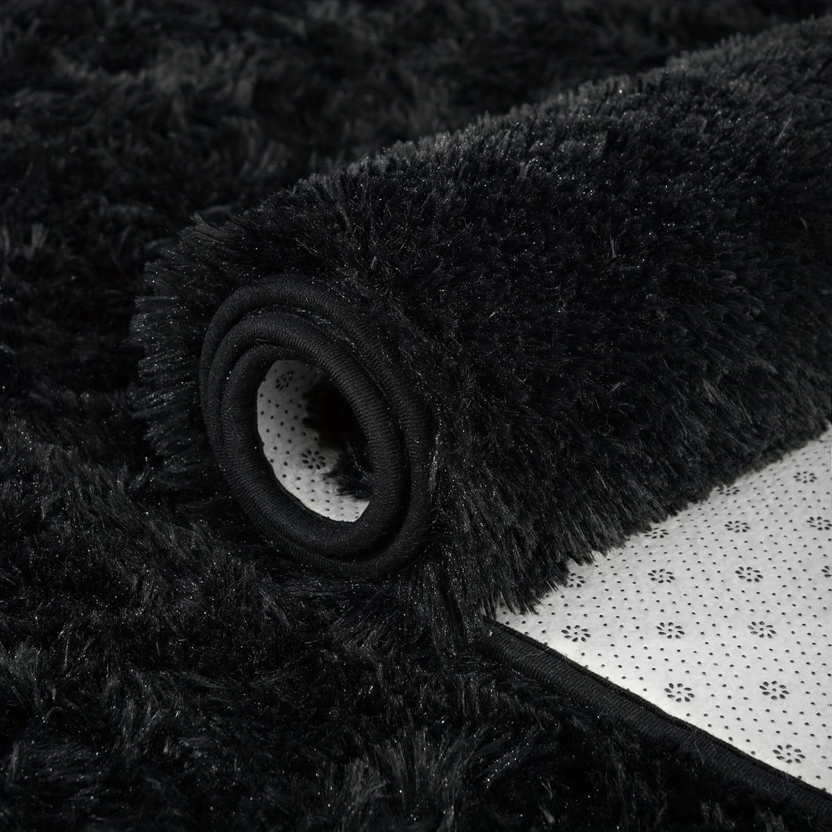 1pc Luxurious Rectangular Shaggy Plush Carpet Rug - Soft, Fluffy, Tie-dyed, Solid, Dark-colored, Non-slip, Machine Washable - Perfect for Living Room Sofa, bed Room, Home High-end Decorative, Easy to Clean, Long-lasting, and Versatile