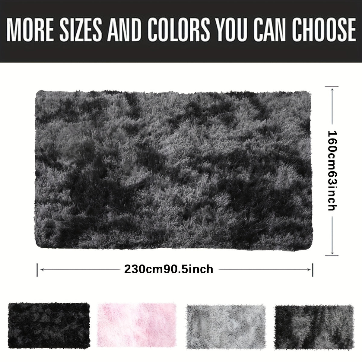 1 Ultra Soft Plush Tie Dye Rug - Thick, Fluffy And Durable Living Room, Bedroom Area Rug - Easy Care, Portable, Perfect For Sofas, Coffee Tables And Home Decor - Christmas, Halloween, Thanksgiving, Black Friday Gift
