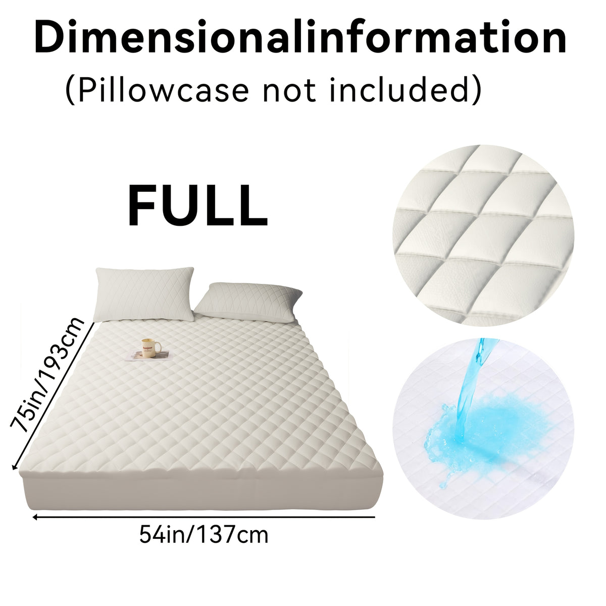 1pc Modern Waterproof Non-Slip Kids & Children Mattress Protector, Solid Color Quilted Bed Cover with 9-15 Inches Deep Pocket, Effective Barrier & Breathable Bedding, Ideal for Bedroom, Guest Room And Hotel, Available In Random Colors(No Pillowcases)