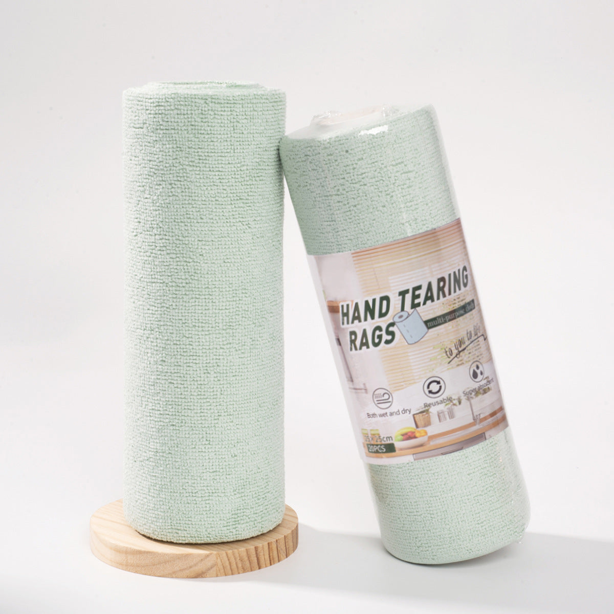 30 Reusable Microfiber Towels, Hand-torn Cleaning Towels, Disposable Napkins, Household Kitchen Towel Rolls, Dish Cloth Replacements, General Purpose Absorbent Kitchen Cloths, Kitchen Supplies, Cleaning Tools, Local Warehouse Shipping.Festival Gift.