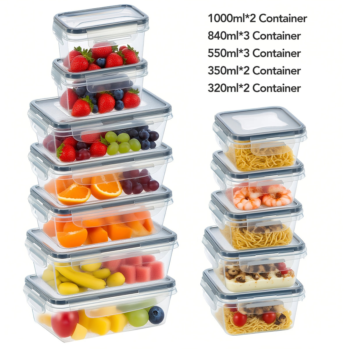 24/30/48/60PCS Airtight RV Stove And Range with Lids - Perfect for Organizing And Storing Kitchen Food Pantries, Grain, Auto Supplies, Accessories, Interior Parts And Accessories, Kitchenware, Kitchen Appliances (12/15/24/30 Lids + Containers).
