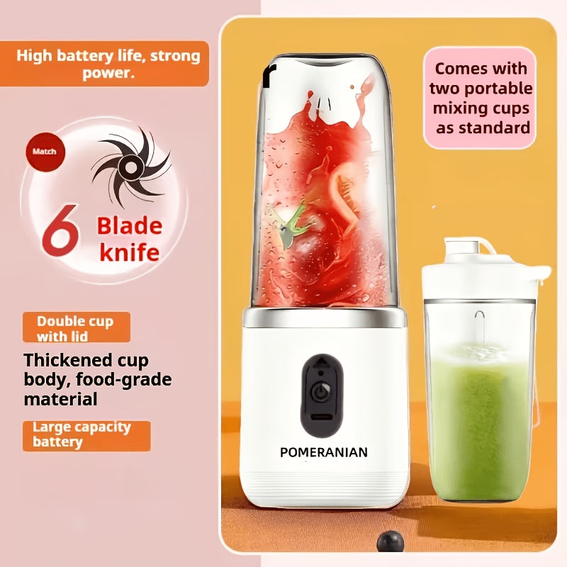 A Compact Electric Blender for Juices, Coffee, Milkshakes, And Smoothies. It's Rechargeable And Easy to Carry, Perfect for Outdoor Activities And As A Camping Gift 1PCSsingle Cup Low Power/2pcs