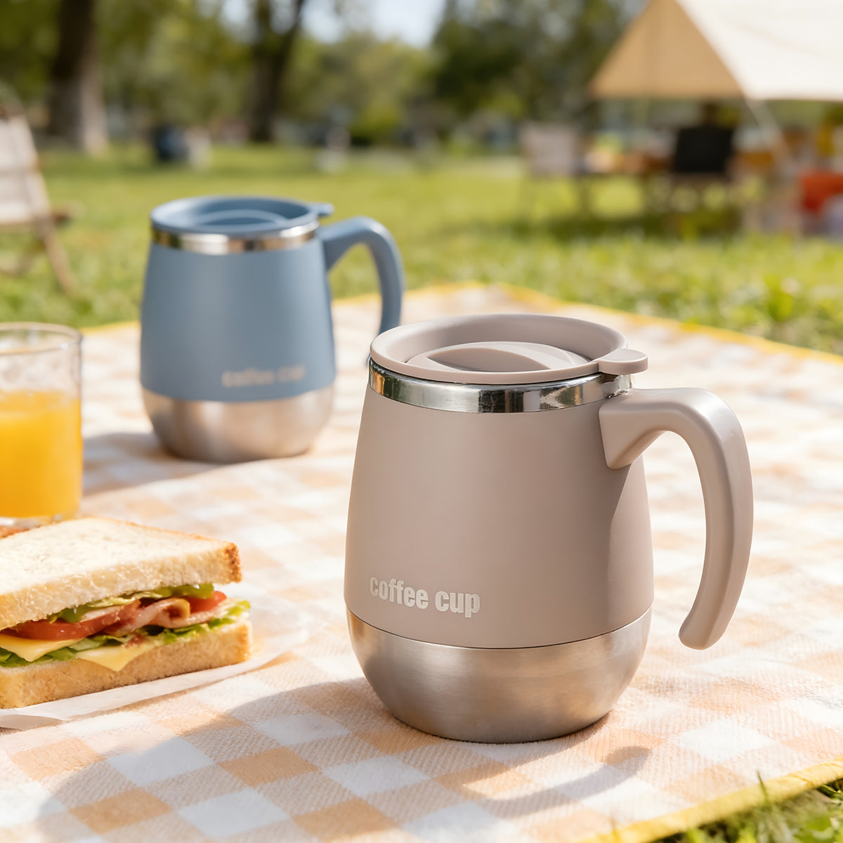 16.91oz Stainless Steel Insulated Coffee Mug with Lid, Double-walled Vacuum Insulated, Suitable for Hot And Cold Drinks, Ideal for Home, Outdoor, Camping, Birthdays, Holidays, Thanksgiving, Christmas, And Halloween Gifts.