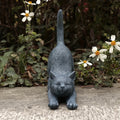 Yoga Cat Statue in Grey Resin, Hand-Painted Stretching Cat Figurine for Home, Office and Garden Decor, Decorative Sculpture Gift for Cat Lovers