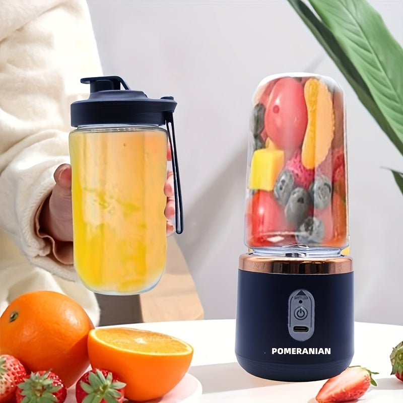 Portable Double Cup Fruit And Vegetable Juicer, Made of Food Grade ABS, with a Capacity of 1500Mah Rechargeable Battery, Gift Box, Multifunctional Juicer, Kitchen Supplies, Essential for Summer Fruit Juicing