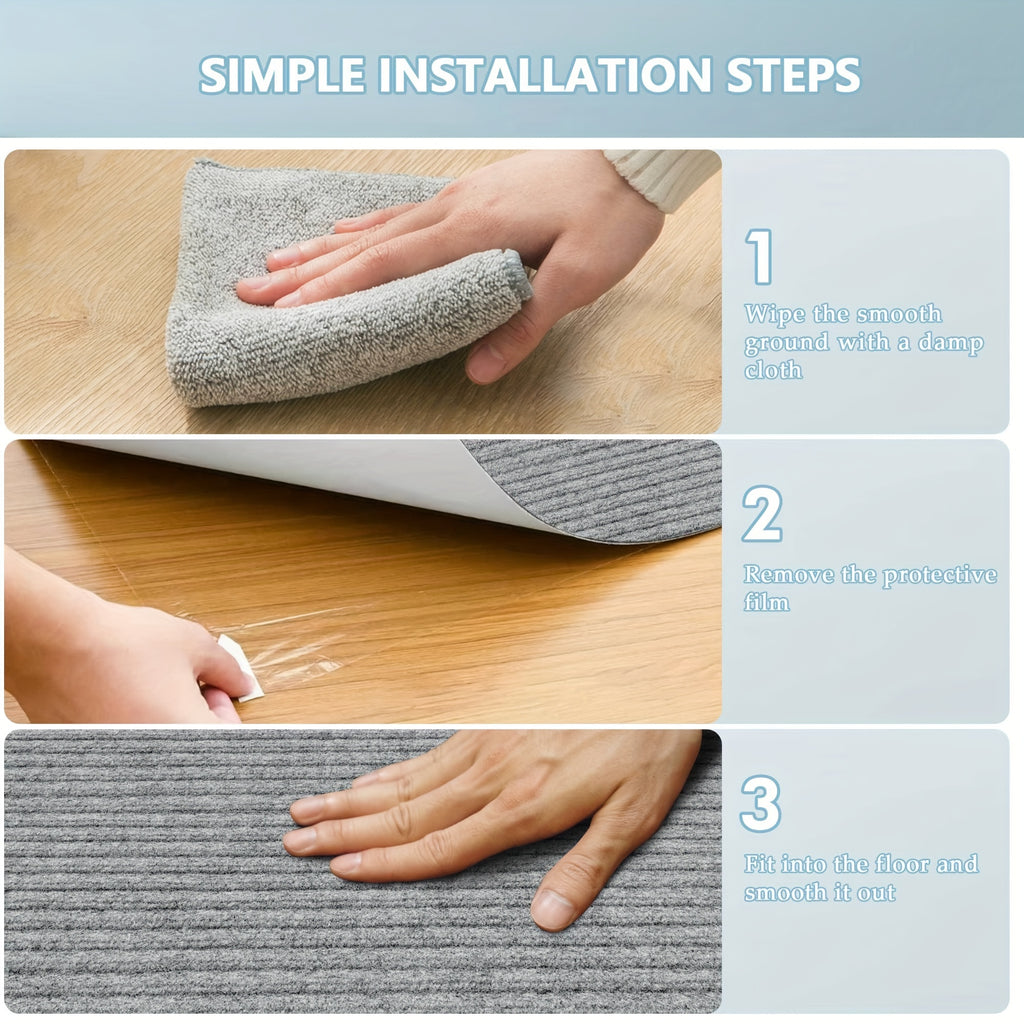 Indoor Door Mat with Non-Slip Rubber Backing, Low-Profile Absorbent Entryway Mat in 4 Colors and 7 Sizes for Front Doors, Hallways and Pet Entrances
