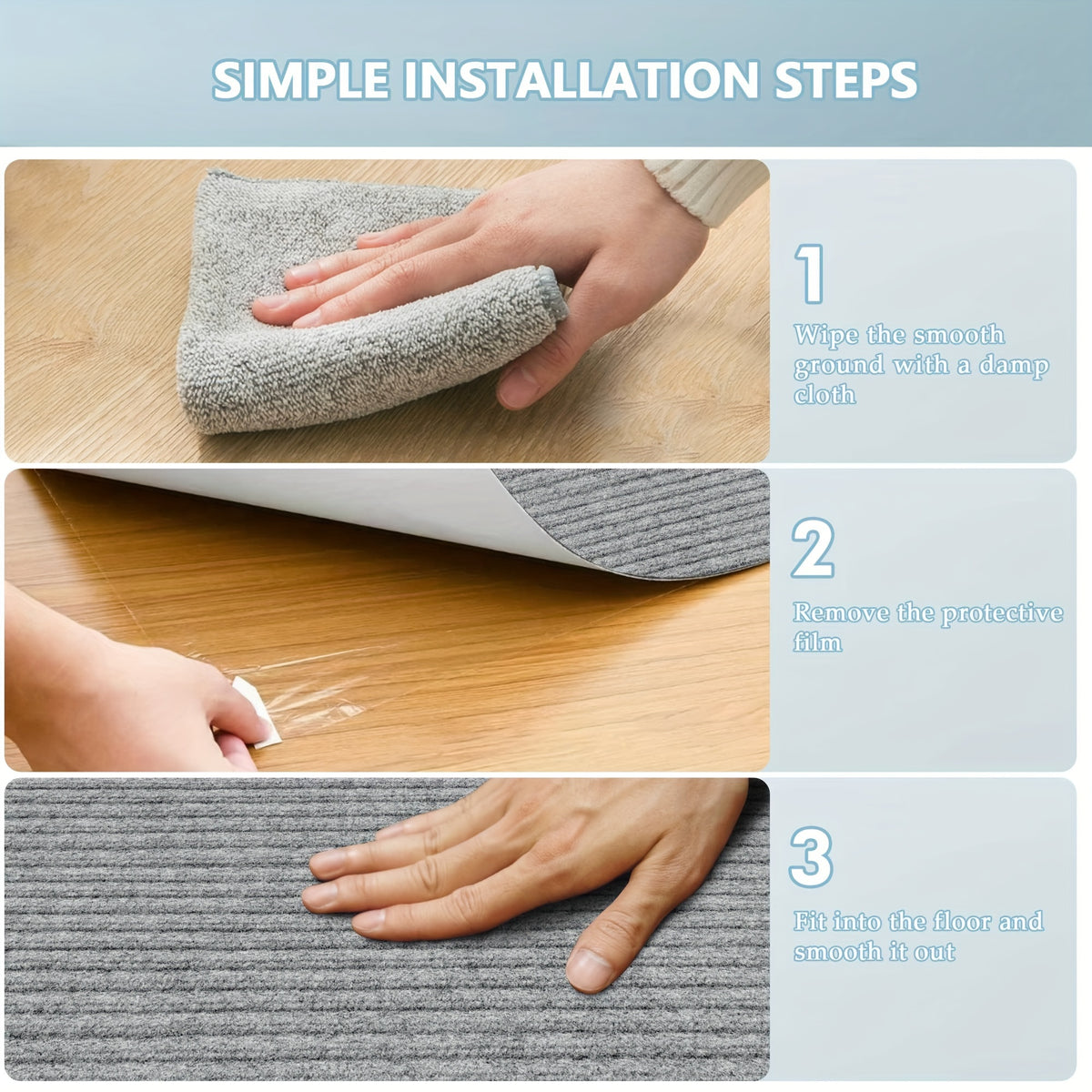 Indoor Door Mat with Non-Slip Rubber Backing, Low-Profile Absorbent Entryway Mat in 4 Colors and 7 Sizes for Front Doors, Hallways and Pet Entrances